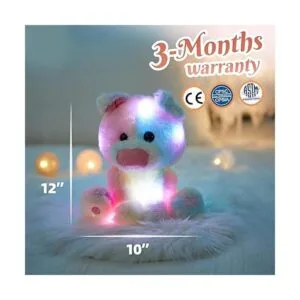 Glow Guards Peluche de cerdo arcoíris iluminado de 12_4