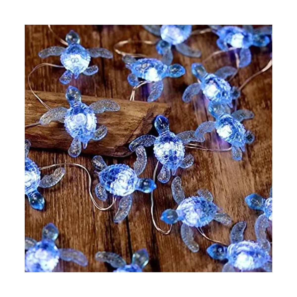 Guirnalda de luces de tortuga marina azul para decoración_1
