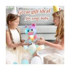 Glow Guards Peluche de cerdo arcoíris iluminado de 12_5