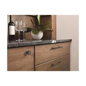 Radio 114 in 32 mm Diámetro Negro Mate Perilla de