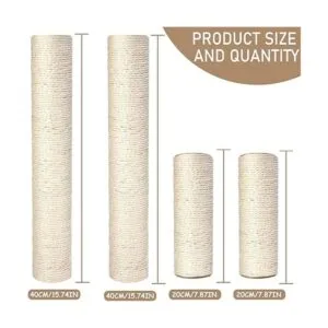 Barelove Cuerdas de sisal para gatos cordel natural para