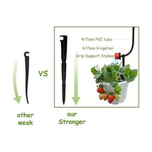 50 estacas de plástico para tuberías de goteo de 14