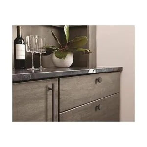 Radio 114 in 32 mm Diámetro Negro Mate Perilla de