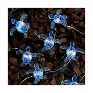 Guirnalda de luces de tortuga marina azul para decoración_2