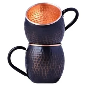 Staglife Juego de 2 tazas de cobre de moscú antiguo_1