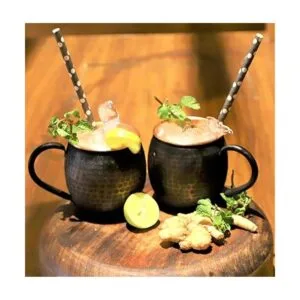 Staglife Juego de 2 tazas de cobre de moscú antiguo_3