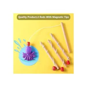 Sumind 4 postes de pesca magnéticos de madera varillas