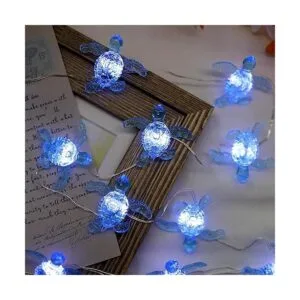 Guirnalda de luces de tortuga marina azul para decoración_3