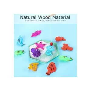 Sumind 4 postes de pesca magnéticos de madera varillas