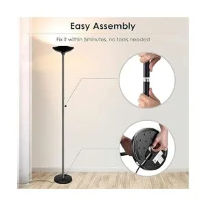 Lámpara de pie Torchiere LED de 24 vatios 2400 lúmenes_4