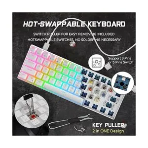RK ROYAL KLUDGE RK61 Teclado mecánico para juegos con_3
