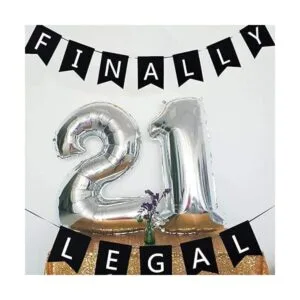 Haimimall Decoraciones de cumpleaños número 21 para ella