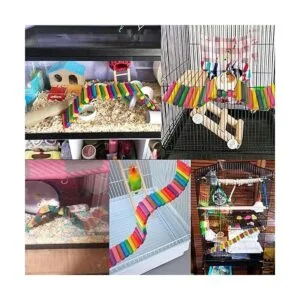 HAMILEDYI Hámster Rainbow Bridge escalera flexible para