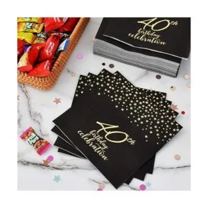 Gatherfun Suministros de fiesta de cumpleaños número 40