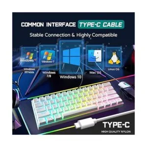 RK ROYAL KLUDGE RK61 Teclado mecánico para juegos con_6