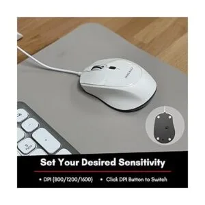 Macally Ratón USB con cable para Mac o PC simple suave_2