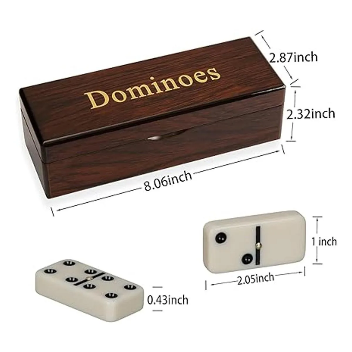 MINGXUN Juego de regalo doble de 6 dominós 28 azulejos_5