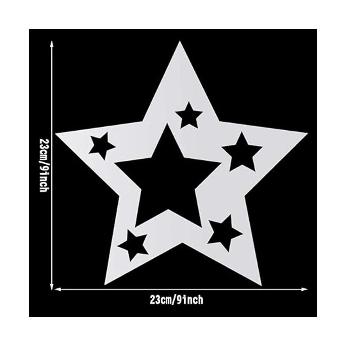 Juego de 12 plantillas de tiza de plástico para dibujo