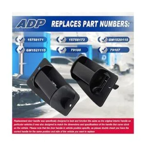 ADP Reemplazo de manija de puerta trasera exterior para
