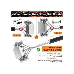 POLIGO Cepillo limpiador de parrilla de 18 pulgadas