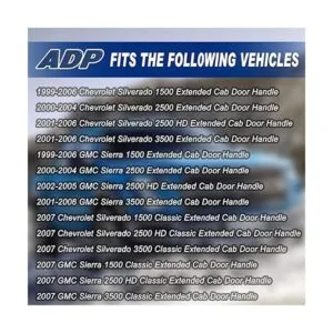 ADP Reemplazo de manija de puerta trasera exterior para