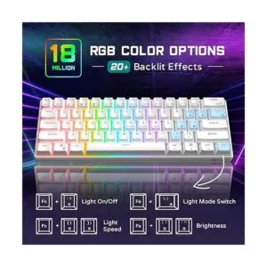 RK ROYAL KLUDGE RK61 Teclado mecánico para juegos con_2