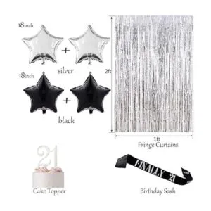 Haimimall Decoraciones de cumpleaños número 21 para ella