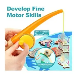 TOP BRIGHT Montessori Juego de pesca magnético de madera_3