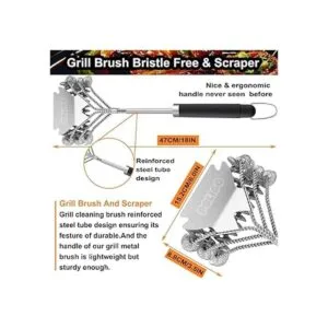 POLIGO Cepillo limpiador de parrilla de 18 pulgadas