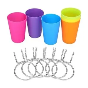 Juego de 6 cubos de clavijas con anillos accesorios de