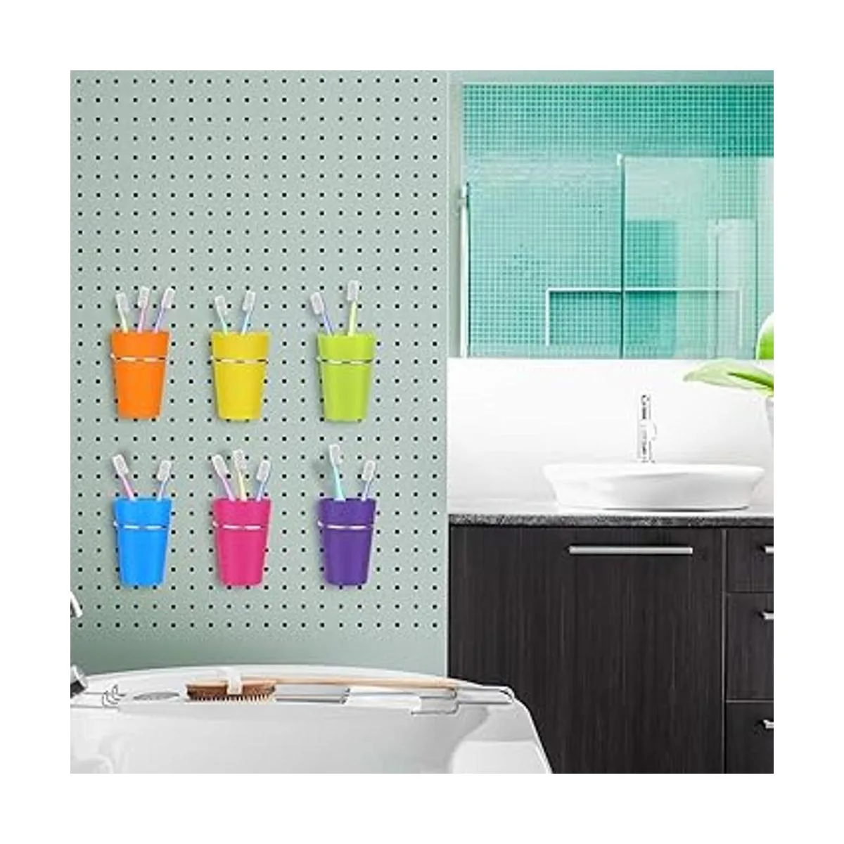 Juego de 6 cubos de clavijas con anillos accesorios de