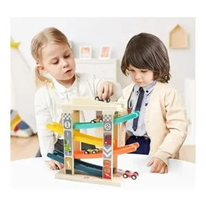 TOP BRIGHT Juguetes de rampa de coche de madera para niños_3