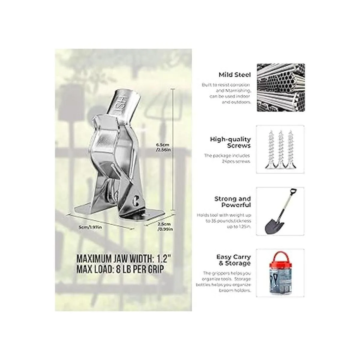 Cartman 12 ganchos de garaje para armario organizador de_2