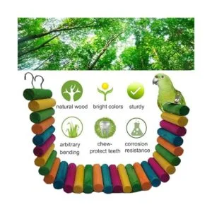 HAMILEDYI Hámster Rainbow Bridge escalera flexible para