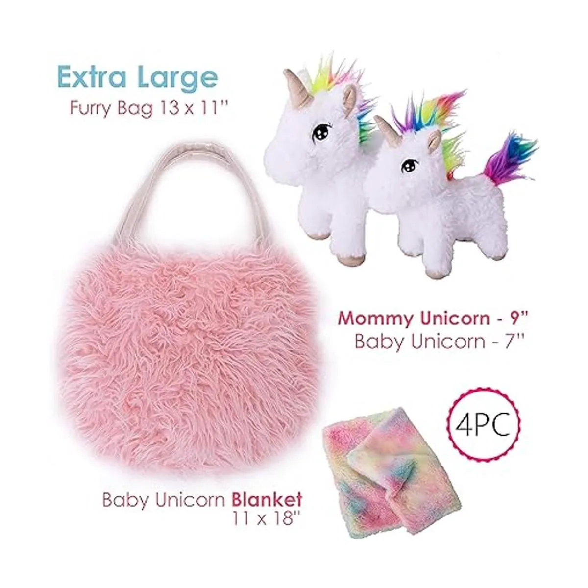 Juego de 4 piezas de regalo de unicornio para niñas_2