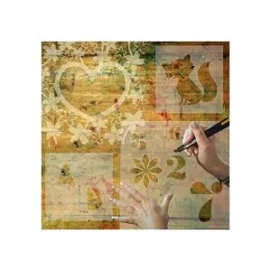 Paquete de 24 hojas de plantillas de Mylar transparentes