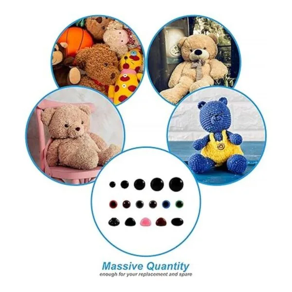 Meafeng 600 piezas de plástico colorido para ojos y