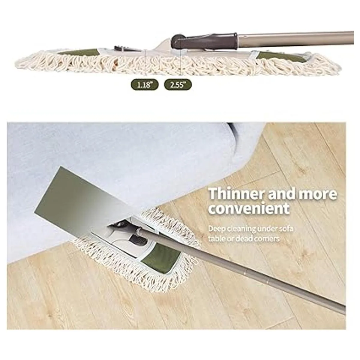 Eyliden Fregona de polvo con 2 almohadillas lavables_6