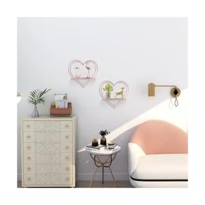 Afuly Estantes flotantes de oro rosa pequeño estante_2