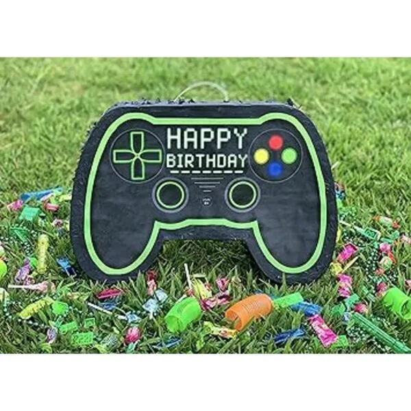 Jergrim Piñata con control de videojuegos palo pequeño_6