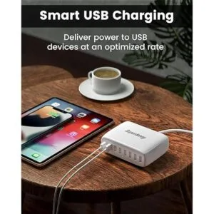 SUPERDANNY Estación de carga de escritorio de 8 puertos_3