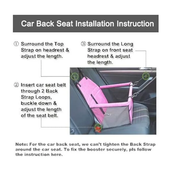 Lyricalife Asiento de coche para mascotas estructura