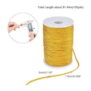 PandaHall Cuerda trenzada de poliéster de 0.118 in para