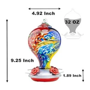 Muse Garden Comedero para colibríes para exteriores_6