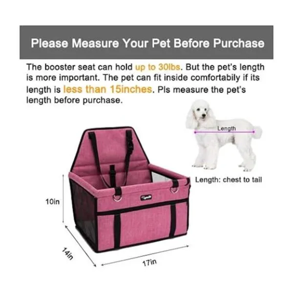Lyricalife Asiento de coche para mascotas estructura