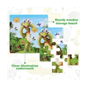 NASHRIO Rompecabezas de madera para niños pequeños de 2 a