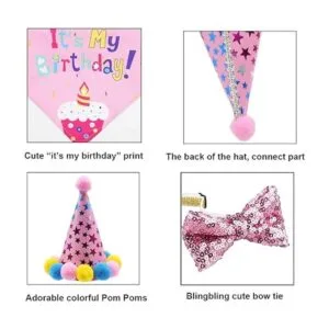 ADOGGYGO Pañuelo de cumpleaños para perro bufanda y_4