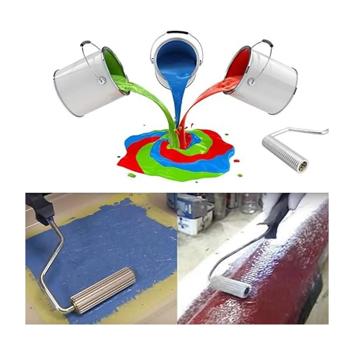 Kit de herramientas de rodillo de fibra de vidrio 4