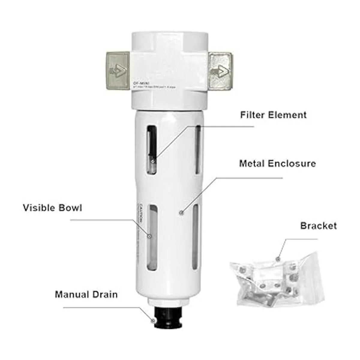 Beduan Filtro de partículas comprimido en línea de aire de_3