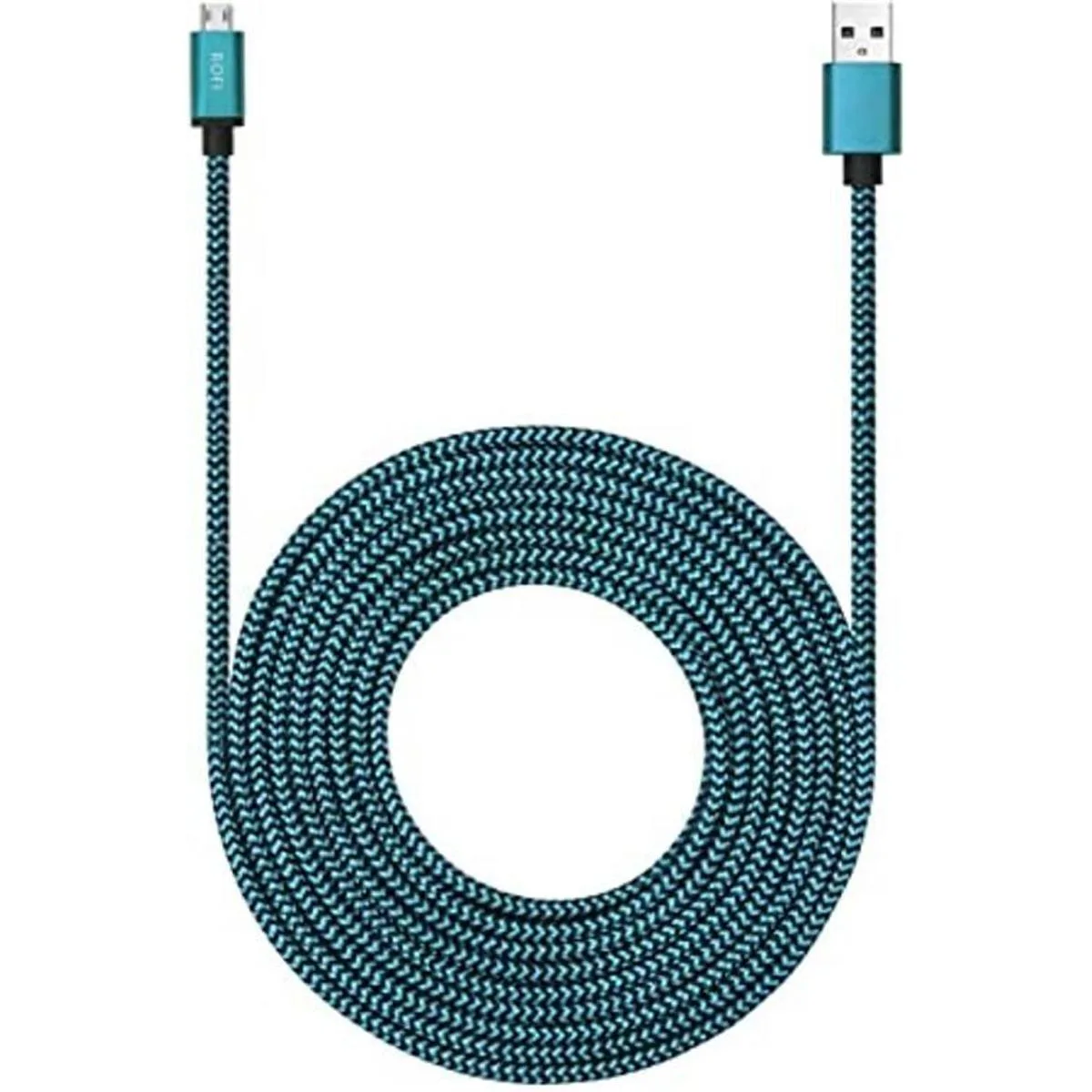 Cable micro USB de 15 pies con carga rápida 3A extra largo_1